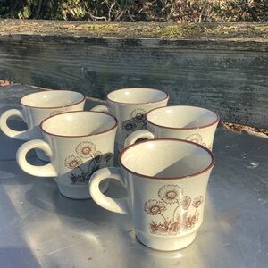 Vintage Noritake Stoneware Bohemian Speckled Mugs